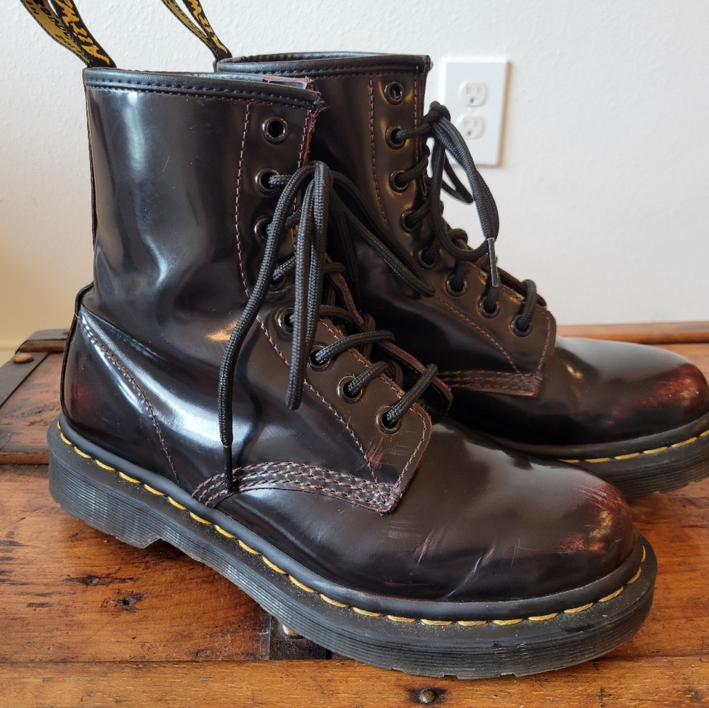 Dr Martens 1460 Cherry Red Arcadia Leather Size 6